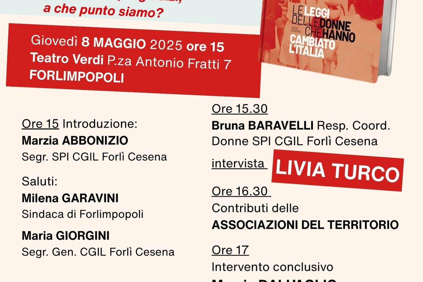 Livia Turco a Forlimpopoli